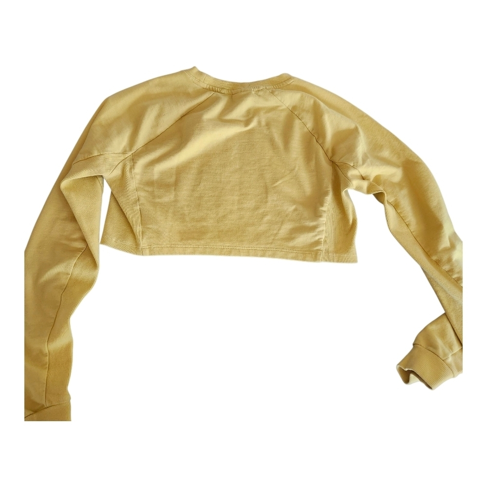 Gymshark Yellow Cropped Sweatshirt - Picture 3 of 4